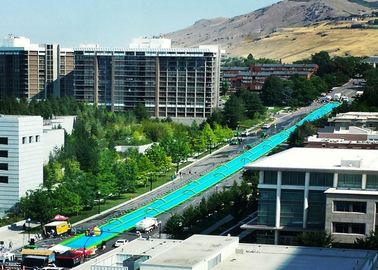 Lustige riesige aufblasbare Wasserrutsche-dauerhafte PVC-Werbung des Grün-300m lang