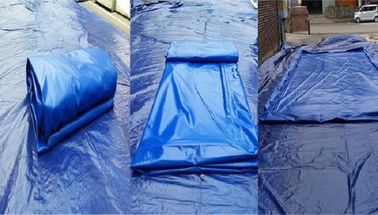 Flexible blaue Waschanlage-Matten-Wasser-Eindämmung, die doppel- Tripple-Stich druckt