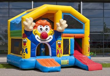 Pullover-Clown Combos-Werbung mit Dach/aufblasbarem Prahler-Schloss für Partei