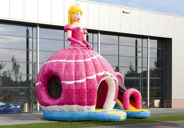 Erstaunliches rotes Druckaufblasbares federnd Schloss Prinzessin-Inflatable Bouncer PVC Material