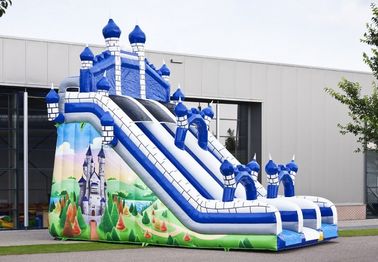 Blaues Schloss großer Comelot-Sprung und Dia Inflatables mit Kletterwand