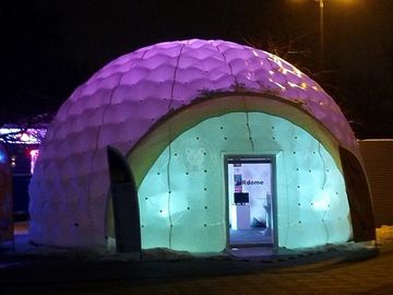 Aufblasbares Zelt Costomized im Freien mit geführter Beleuchtung/dem Druck der aufblasbaren Stand-Haube