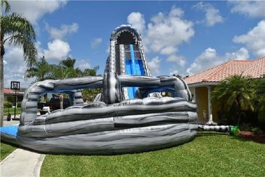 Kundengebundenes Garten-Doppelweg-aufblasbares Wasserrutsche-Pool für Spaß