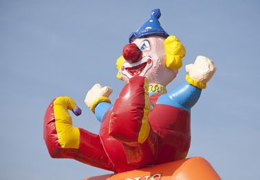 2 im 1 federnd Schloss aufblasbare kombinierte Prahler-der gelbe Clown-Kinder mit Dia