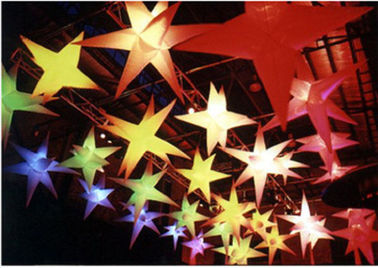 Schönes geführtes aufblasbares Stern-Oxford-Stoff-Glücksstern für Stadiums-Beleuchtung