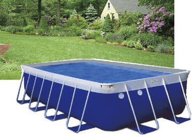 Blaues PVCstahlrahmen-Metallrahmen-Pool, einfacher Einrichtungs-Swimmingpool mit Zusätzen