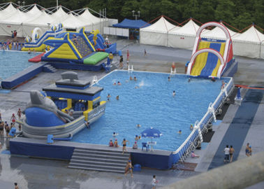 Sommer-Wasserrutsche-Vergnügungspark über Boden-Metallpool-Spielplatzgeräte-Gebrauch