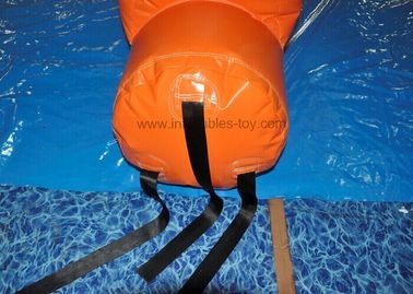 Orange riesige aufblasbare Wasserrutsche von 1000 Ft mit doppel- Tripple-Stich