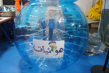 Erwachsener roter Freund-Stoßball, blaues menschliches aufblasbares Stoßblasen-Ball-Logo gedruckt
