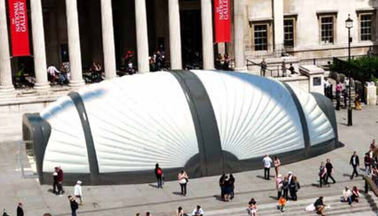 Großer Käfer-weißes aufblasbares Struktur-Gebäude mit Marken-Drucken für Ereignis