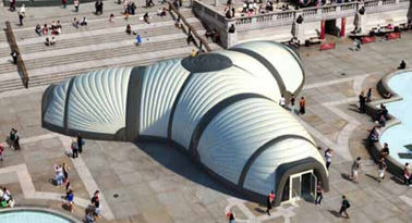 Großer Käfer-weißes aufblasbares Struktur-Gebäude mit Marken-Drucken für Ereignis