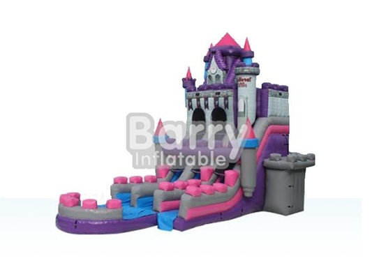BSCI Prinzessin Castle Inflatable Water schiebt purpurrotes Rosa Gray Color
