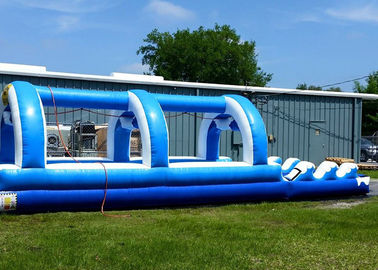 Blaue einbahnige kommerzielle aufblasbare Wasserrutsche für Erwachsene und Kinder