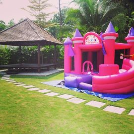 Rosa Prinzessin Inflatable Bouncy Castle, aufblasbares Springen zieht sich für die Partei des Mädchens zurück