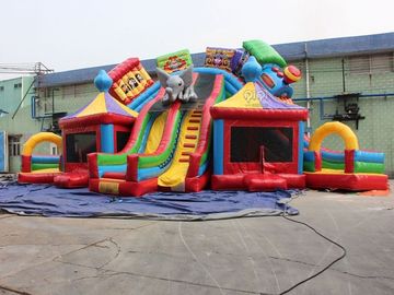 Federnd Schloss Inflatables im Freien, aufblasbares Gesellschaftsspiel spielt Kinderminihüpfburg