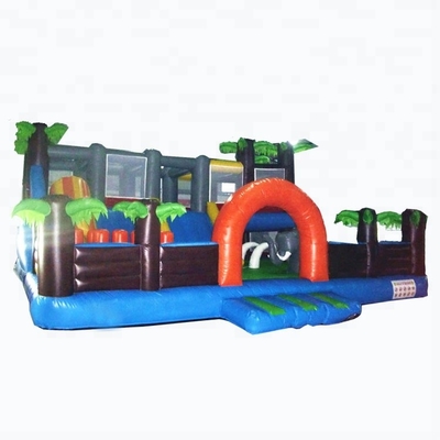Planen-aufblasbare kombinierte Spiele Tress Bouncy Castle Amusement Park