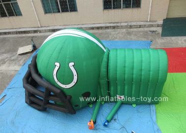 Kundengebundene aufblasbare Sportspiele, aufblasbarer Football-Helm mit Tunnel