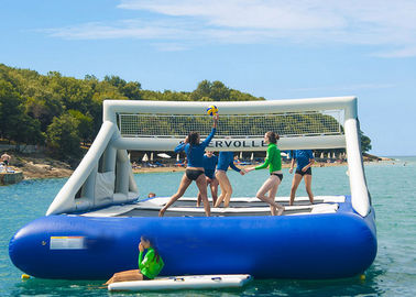 Aufblasbares Sportspiel-blaues Wasser-aufblasbares Volleyballfeld Ourdoor