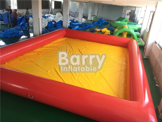 Quadrat-gelber und orange aufblasbarer Swimmingpool für Kinderspielplatz