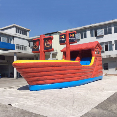Piraten-Schiffs-Boots-aufblasbares Schlag-Haus-Dia PVCs kombiniertes für Partei