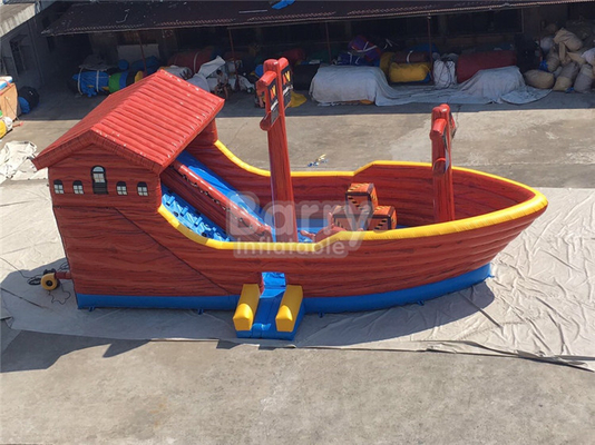 Piraten-Schiffs-Boots-aufblasbares Schlag-Haus-Dia PVCs kombiniertes für Partei