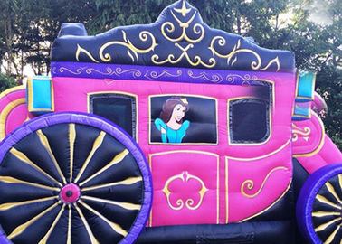12' x 18' oder kundengebundene Größe scherzt rosa Drucken Prinzessin-Inflatable Carriage Castle With