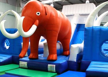 CER, EN14960 blaues und rotes riesiges aufblasbares Weltelefant Prahler-Dia für Kinder