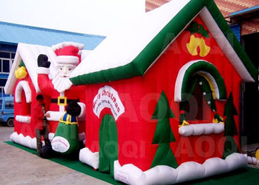 Kundengebundene frohe Weihnacht-aufblasbare Santa Claus Bouncy Castle For Xmas-Dekoration