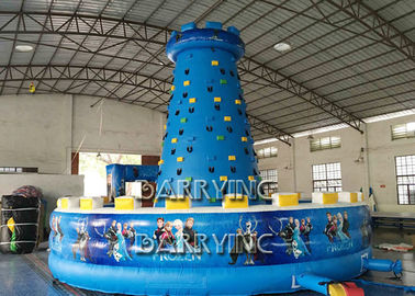Blaue Kinder gefrorene aufblasbare Kletterwand-Art materielle aufblasbare Sport-Arena PVCs