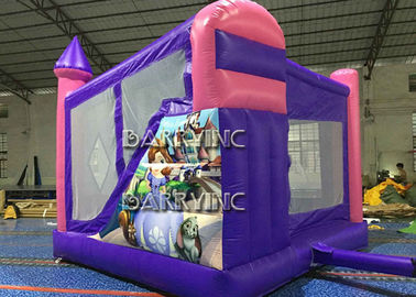 Rosa Schloss-Prinzessin Inflatable Bouncer Slide Combo mit 18 Unze-Vinyl-PVC-Material
