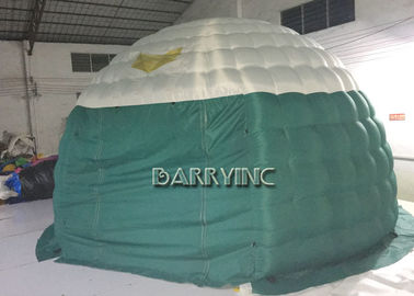 Grüne weiße Luft-Haube, die aufblasbare Zelte PVC-Gewebe für Partei/Ereignis annonciert