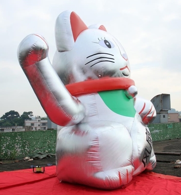 Höhe aufblasbare Werbungs-Produkte PVCs 6m Vermögens-Katze kundengebundene Karikatur