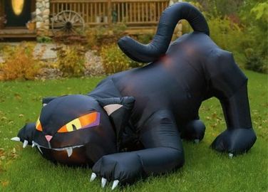 CER Zertifikat riesige Werbungsschwarze Katze Inflatables im Freien für Halloween-Festival