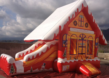 Großer Festival-aufblasbarer Schlag-Haus-Dia-kombinierter Prahler-springendes Haus für Weihnachten