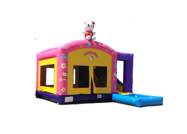 Themenorientierter aufblasbarer Prahler Kinderpartei-Rosa-Hello Kittys mit Dia 0.55mm PVC-Plane