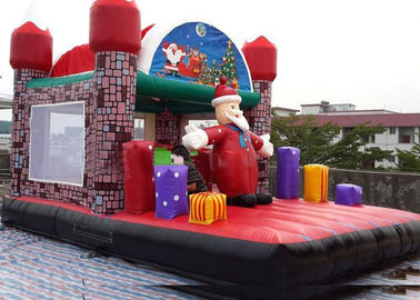 Aufblasbarer Kleinkind-Spielplatz Jungel, Weihnachtsmann-Haus-federnd Schloss im Freien