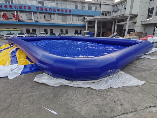 0.9mm PVC-Handelsklasse-blaue aufblasbare Swimmingpool-Unterhaltungs-Spiele