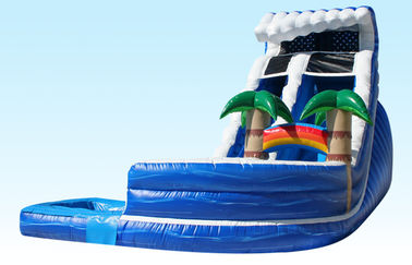 Blaues Dschungel-Monster-aufblasbares Wellen-Dia PVCs mit Pool, 25L x 15W x 18H