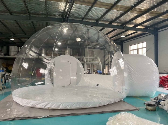 Zelt-Handelsklasse 1mm PVCs aufblasbare klare Eco-Hauben-kampierendes Blasen-Zelt