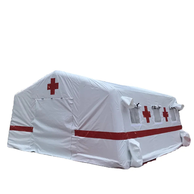Luft-der Zelt-Krankenhaus-ersten Hilfe des festen PVC-Planen-roten Kreuzes aufblasbares Zelt