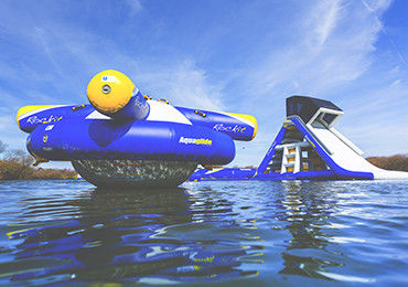 Wake Island-aufblasbarer Wasser-Park-dauerhafter blauer aufblasbarer Aqua-Park für Meer