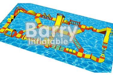 Wasser-Spiel-aufblasbarer sich hin- und herbewegender Hindernislauf mit 0.9mm Plato PVC-Plane