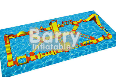 Wasser-Spiel-aufblasbarer sich hin- und herbewegender Hindernislauf mit 0.9mm Plato PVC-Plane