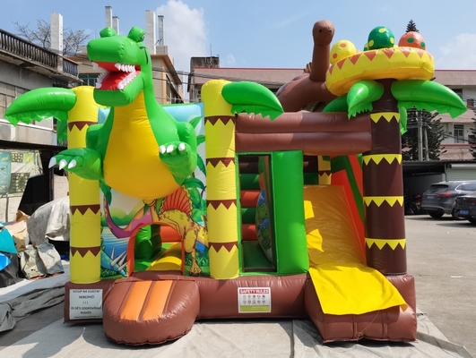 Kundenspezifisches aufblasbares federnd Schloss mit Dia-Dinosaurier-Thema-Schlag-Haus für Kinder