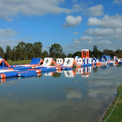 PVC, das aufblasbarer Wasser-Park-Aqua Park Floating Obstacle Course Anti-UV schwimmt