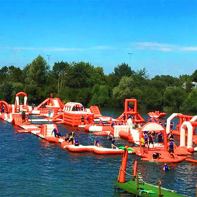 0.9mm PVChandelsspaß-aufblasbarer Wasser-Park für See-Wasser-Spiele