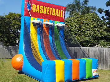 0,55 PVC-Planen-aufblasbare wechselwirkende Spiel-riesiger aufblasbarer Basketballkorb
