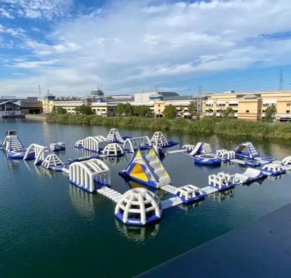 OEM 0,9mm PVC aufblasbares Wasserpark Spiele schwimmender Aquapark