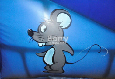 Aufblasbarer Prahler-blaues aufblasbares springendes Haus Mickey Mouses mit Dia