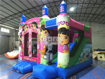 Rosa Haus-Werbung Prinzessin-Large Dora Inflatable Bounce mit Digital-Drucken